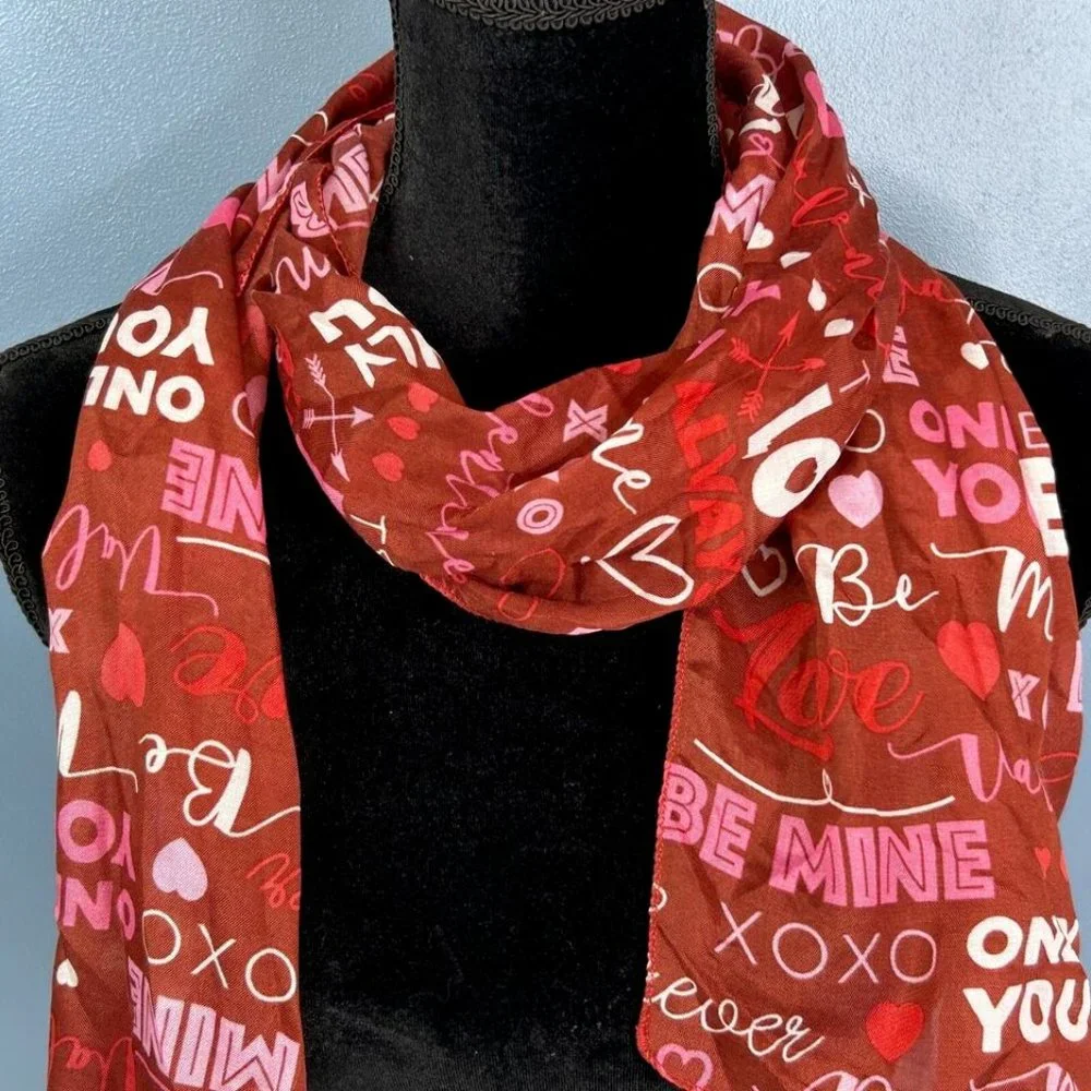 NEW Valentine's Day BE MINE, ONLY YOU, XOXO Red Womens Silky Sheer 11